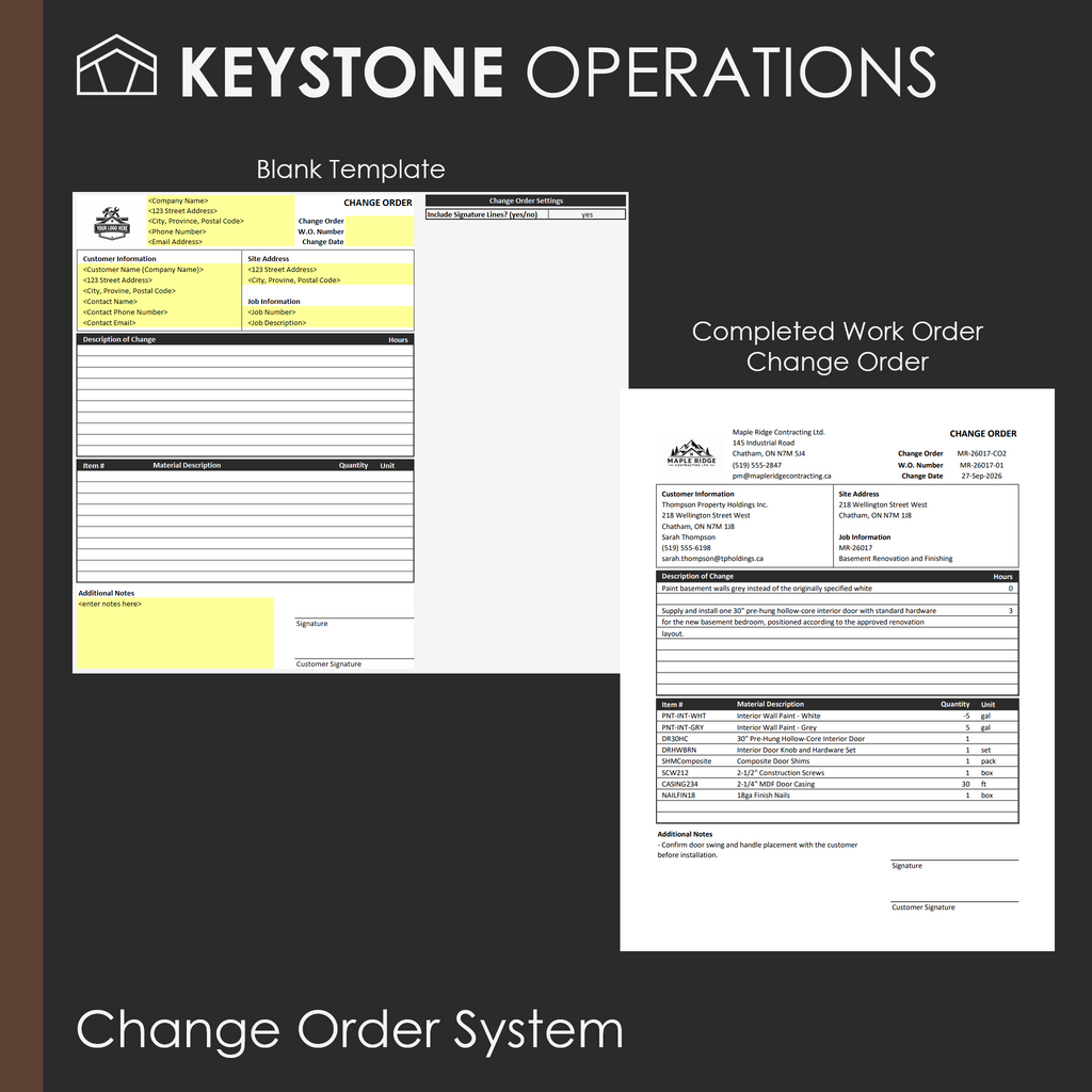 Change Order System