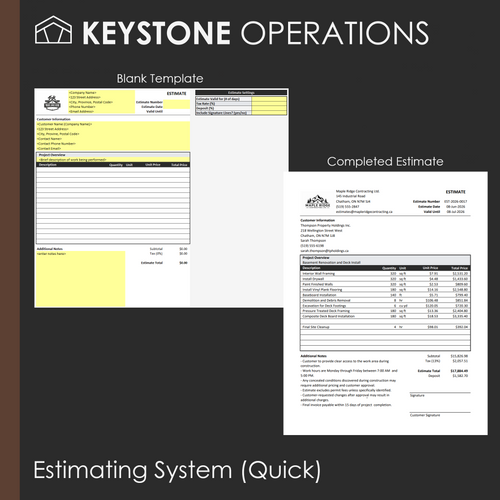 Estimating System (Quick)