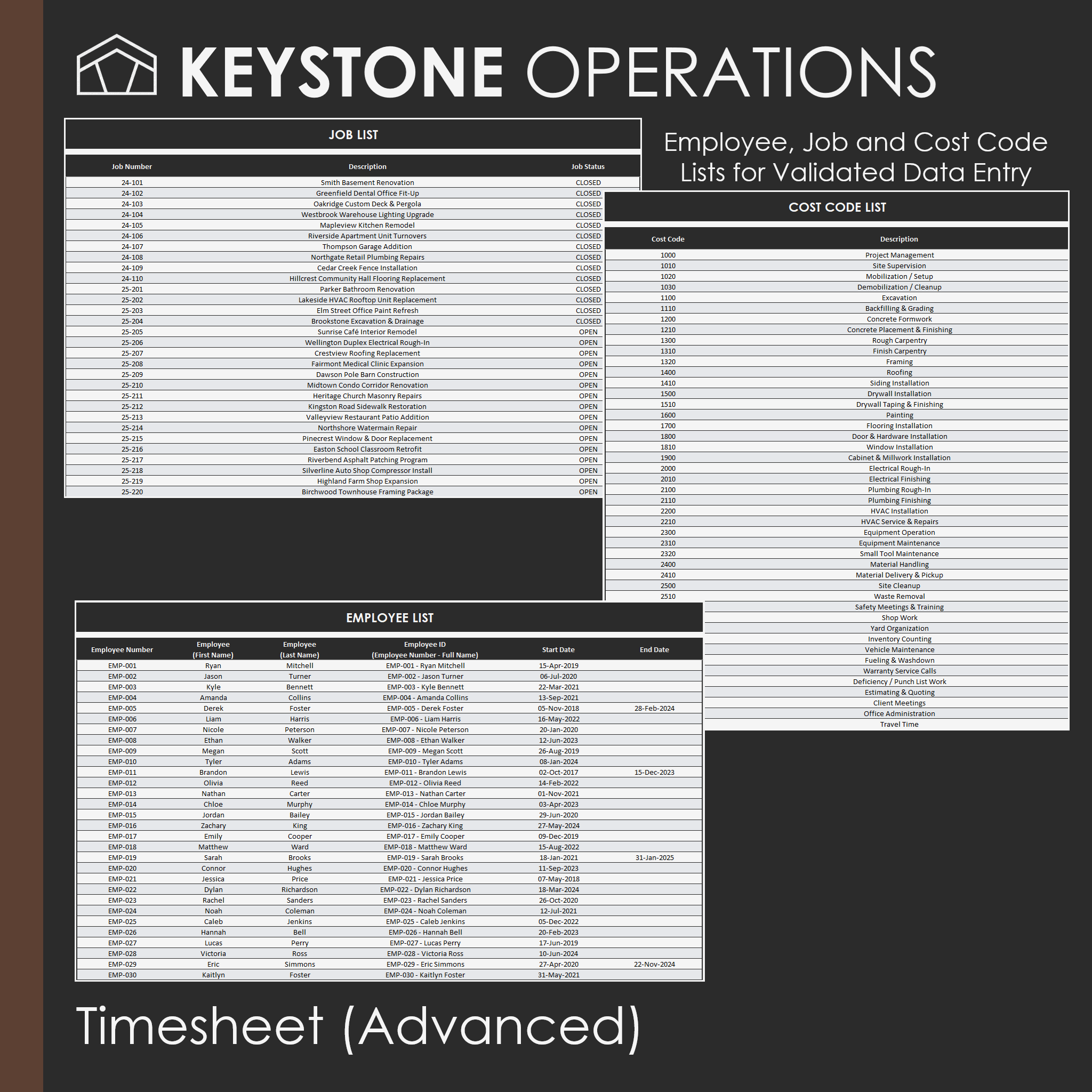 Timesheet (Advanced)