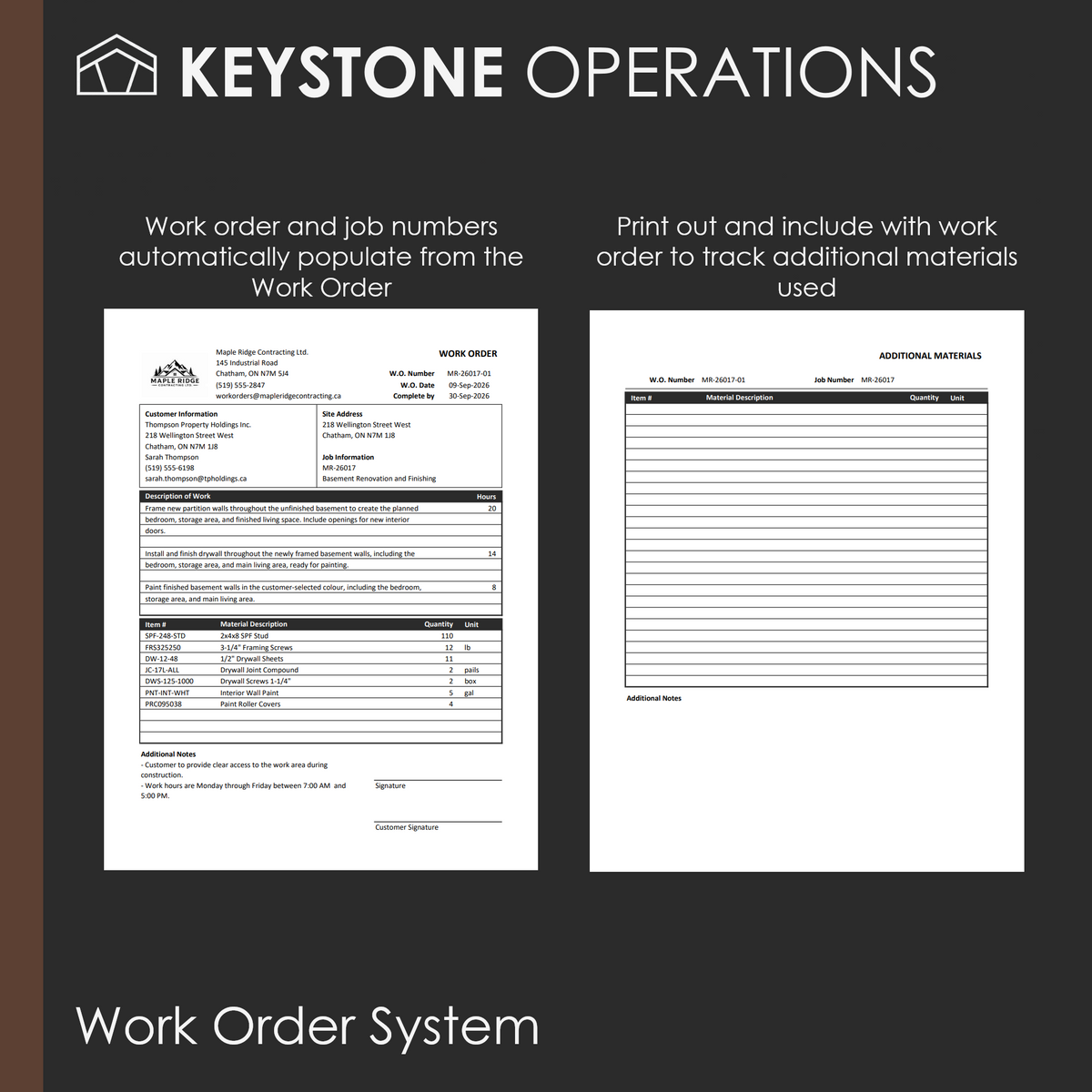 Work Order System